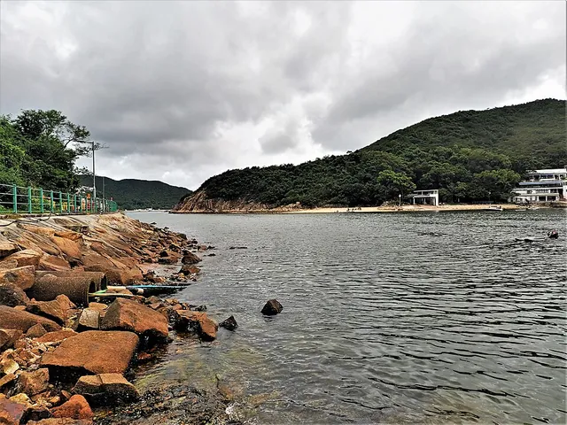 Middle Island from the Deep Water Bay shore