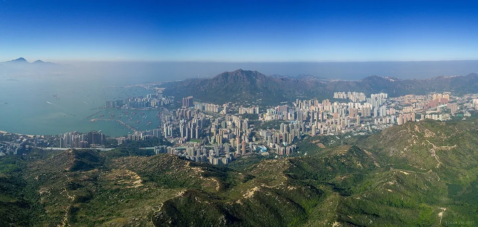 View from Kau Keng Shan toward Tuen Mun.