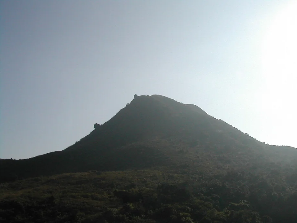 Lui Ta Shek summit in backlight.