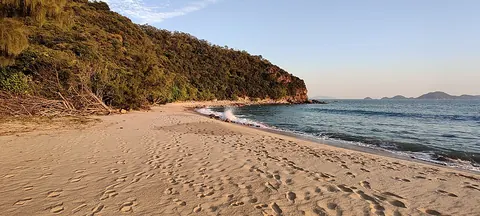 Tai Long Wan beach, below the trail between Shek Pik and Kau Ling Chung